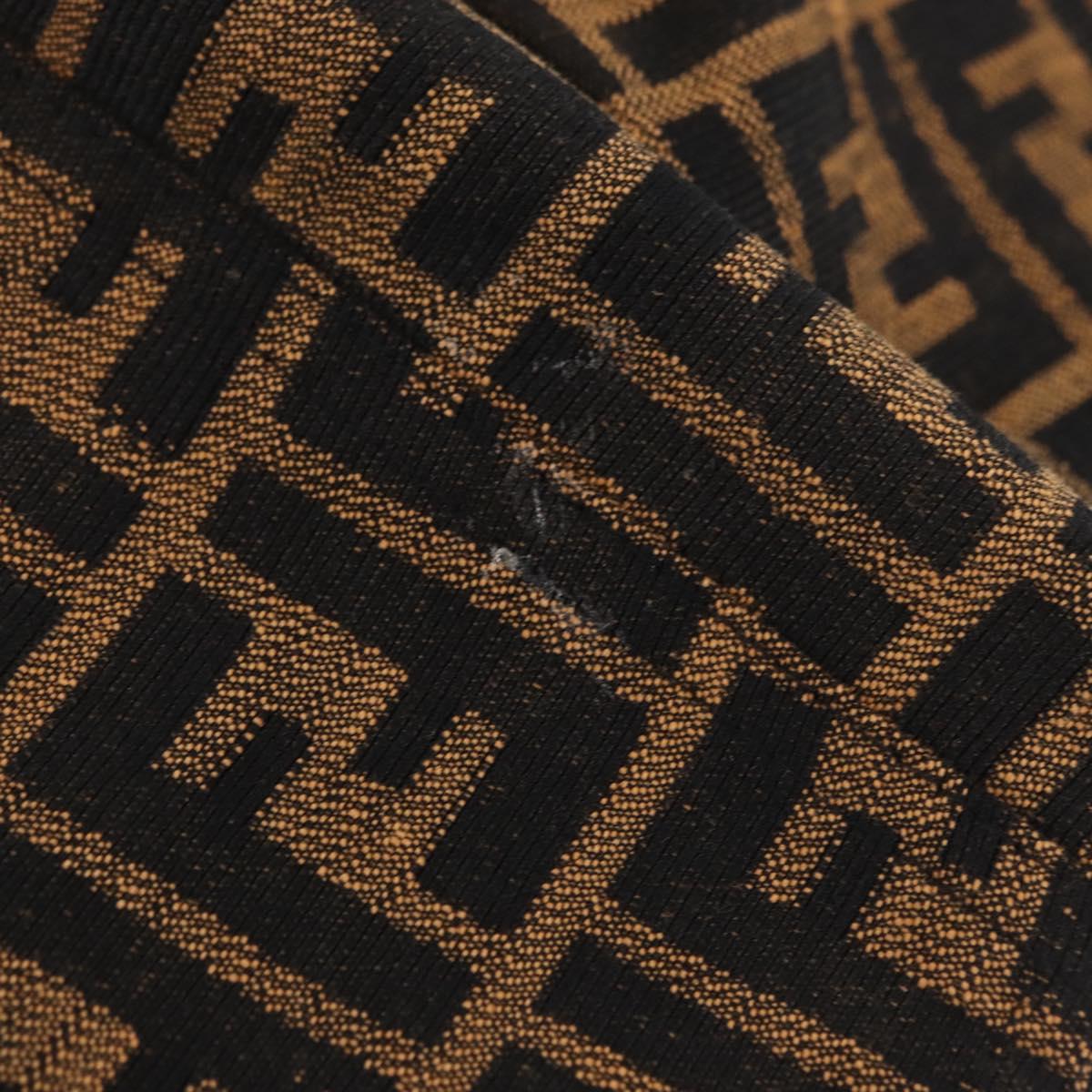 FENDI Zucca Canvas Reversible Coat Brown Black Auth 163216SAM
