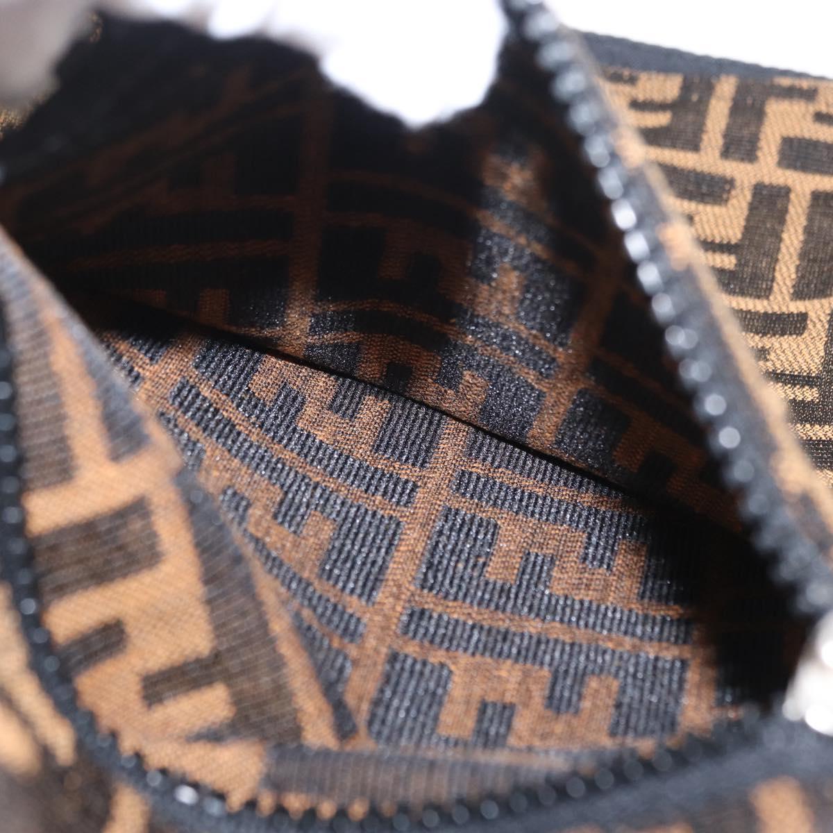 FENDI Zucca Canvas Reversible Coat Brown Black Auth 163216SAM