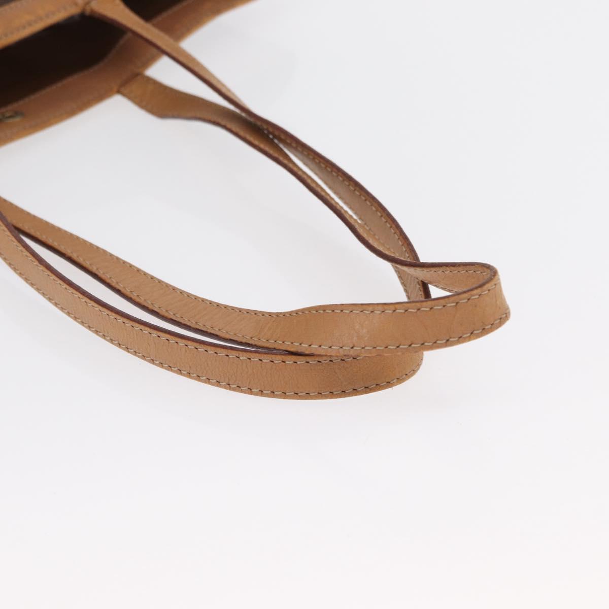 CELINE Macadam Canvas Tote Bag PVC Leather Brown Gold Auth 163231