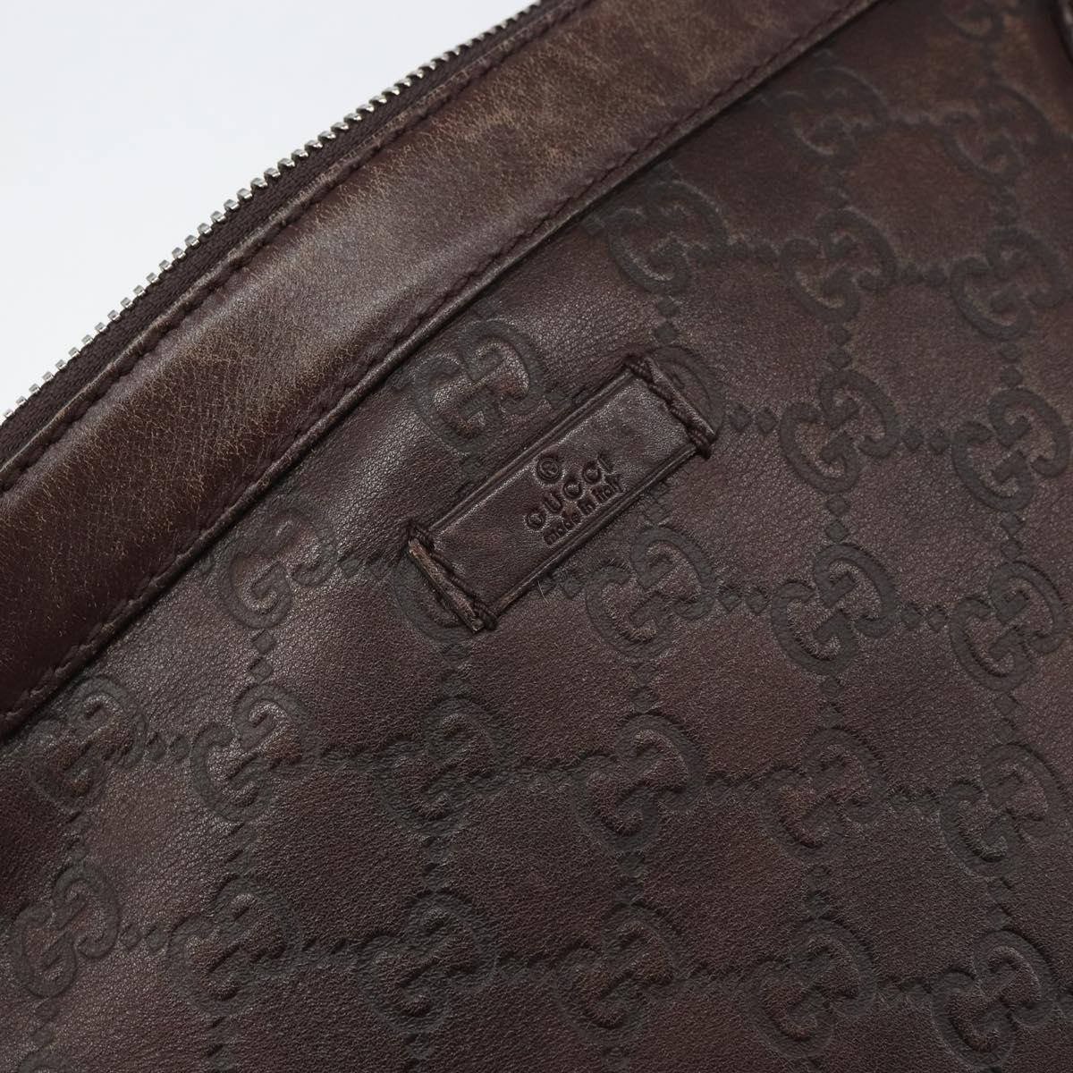 GUCCI GG Canvas Guccissima Shoulder Bag Brown Silver 148476 Auth 163233
