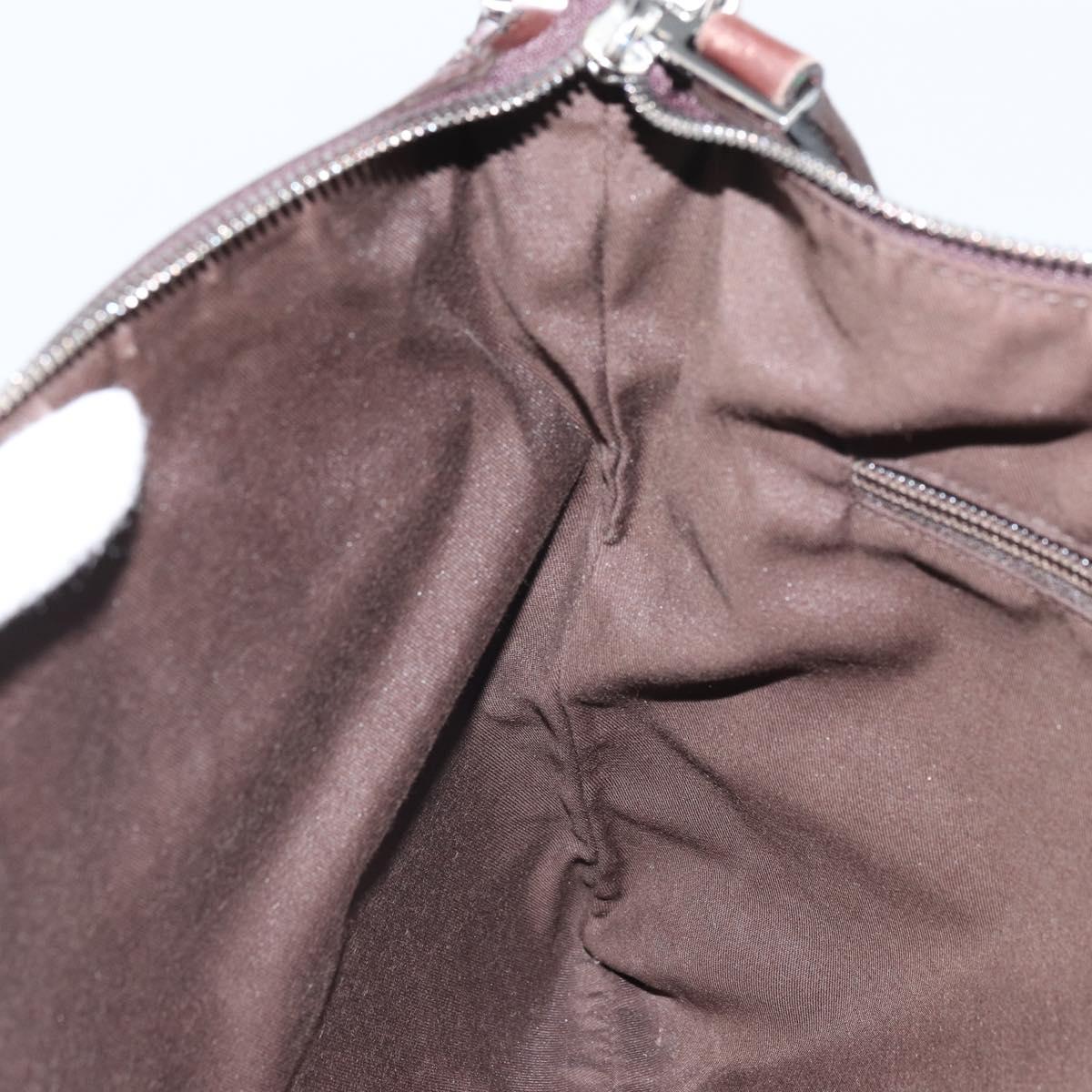 GUCCI GG Canvas Guccissima Shoulder Bag Brown Silver 148476 Auth 163233