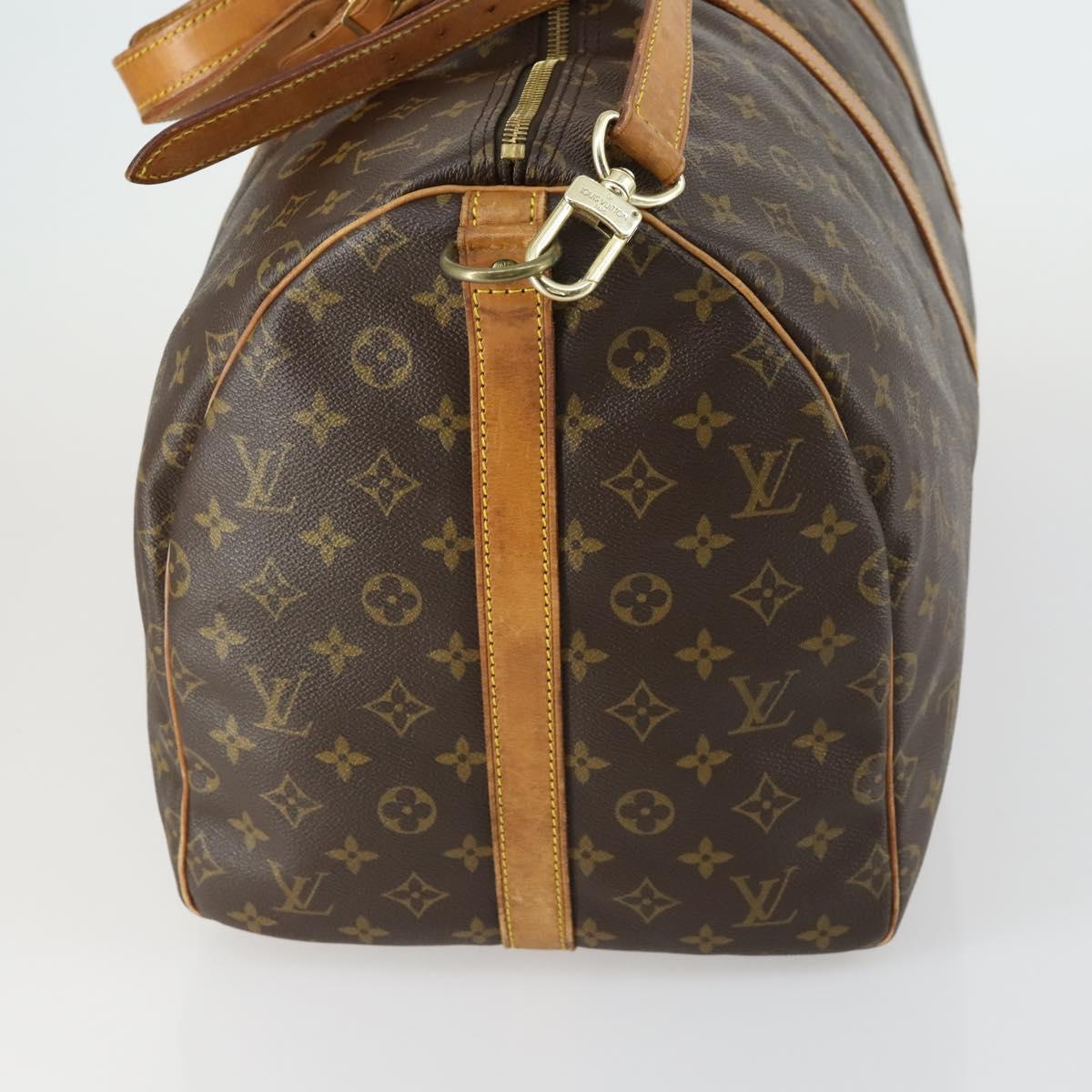 LOUIS VUITTON Monogram Keepall Bandouliere 55 Boston Bag M41414 LV Auth 163242