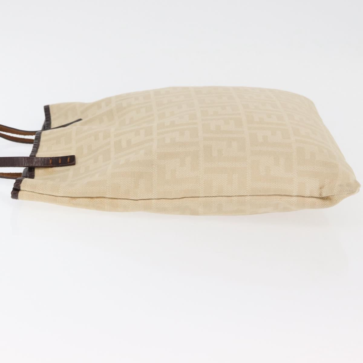 FENDI Zucca Canvas Tote Bag Ivory Auth 163267