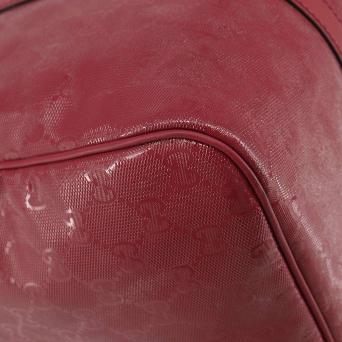 GUCCI GG implementation Boston Bag PVC Pink Silver 193603 Auth 163268
