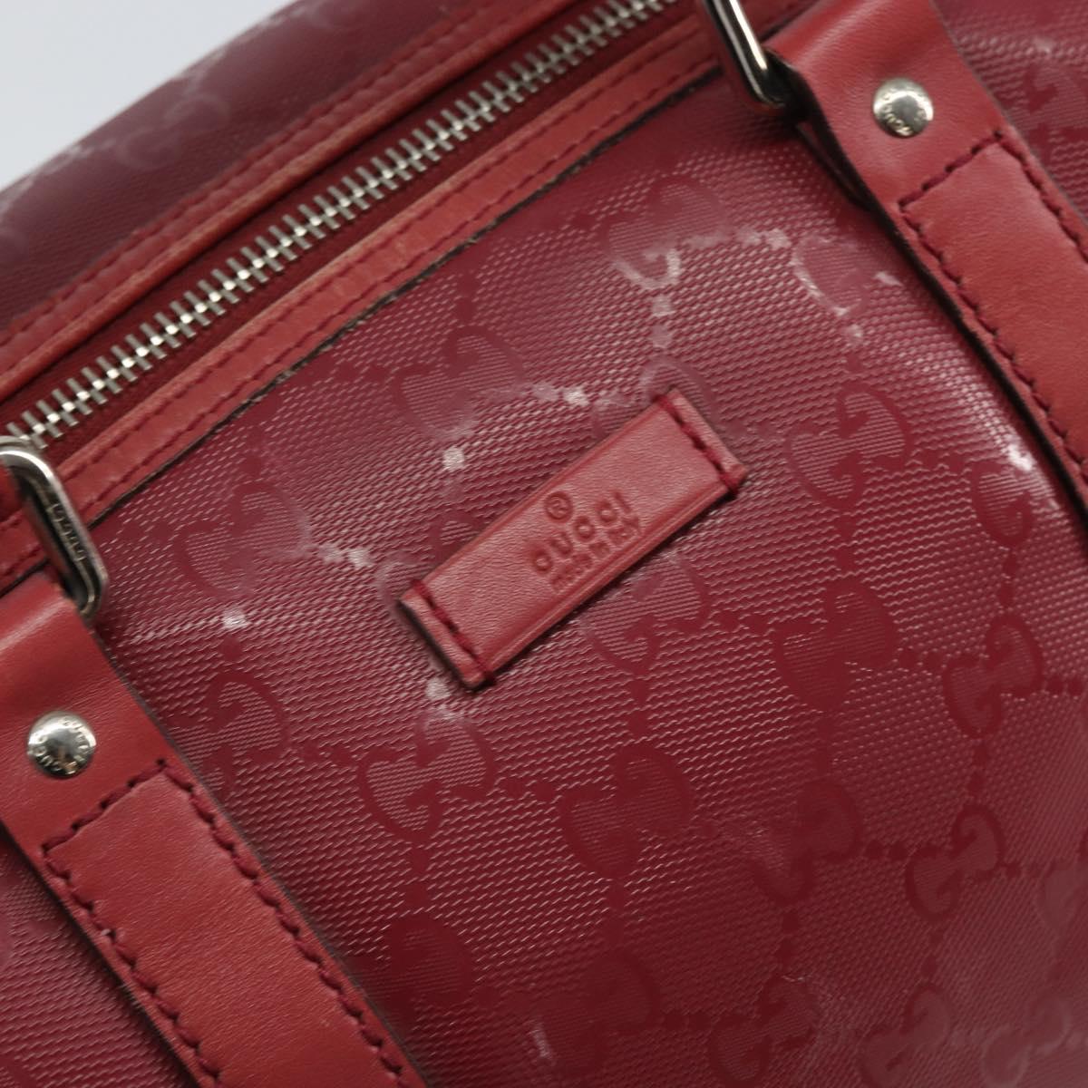 GUCCI GG implementation Boston Bag PVC Pink Silver 193603 Auth 163268