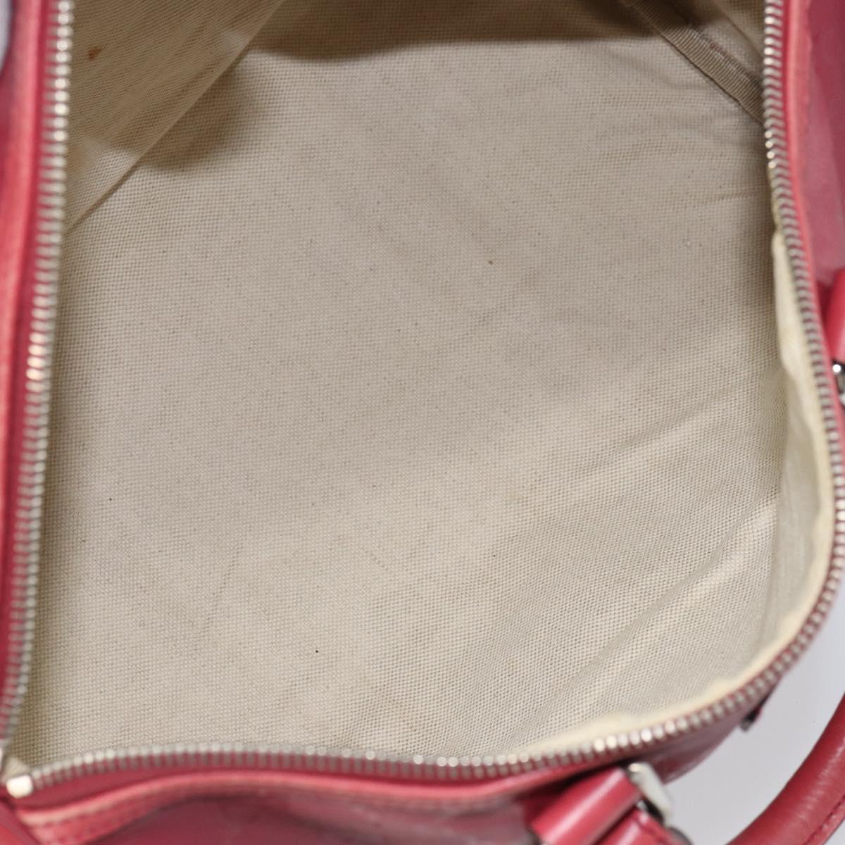 GUCCI GG implementation Boston Bag PVC Pink Silver 193603 Auth 163268