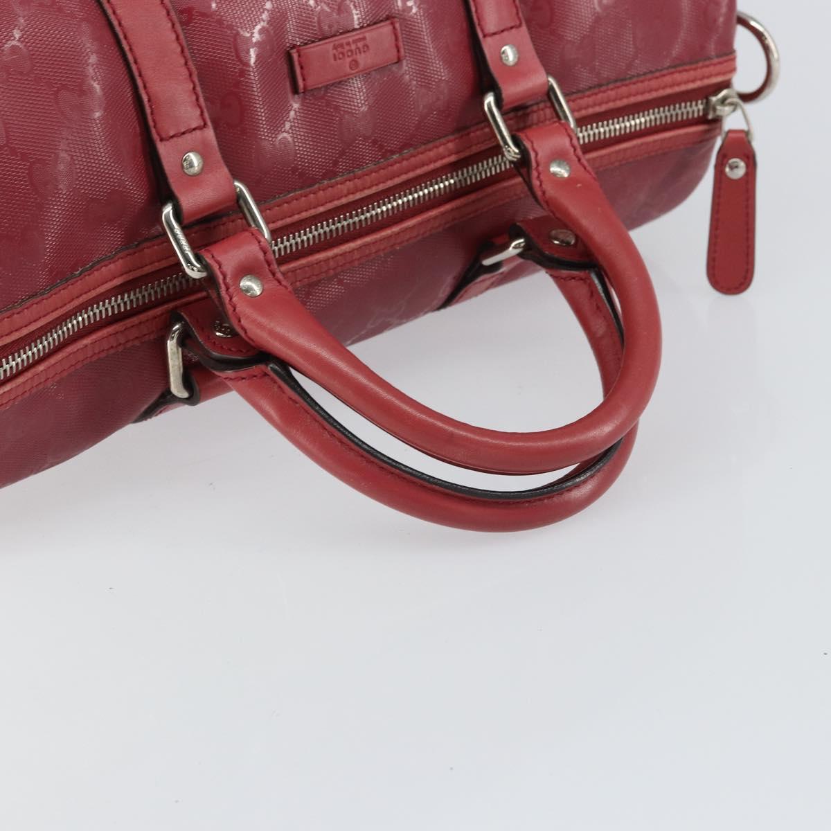 GUCCI GG implementation Boston Bag PVC Pink Silver 193603 Auth 163268