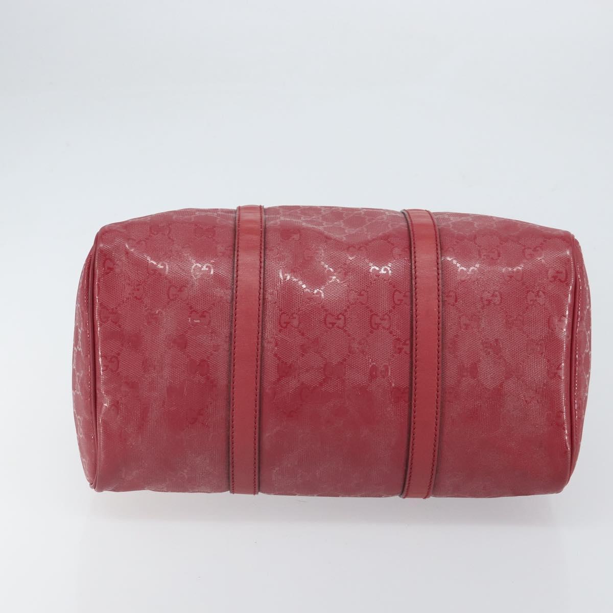 GUCCI GG implementation Boston Bag PVC Pink Silver 193603 Auth 163268