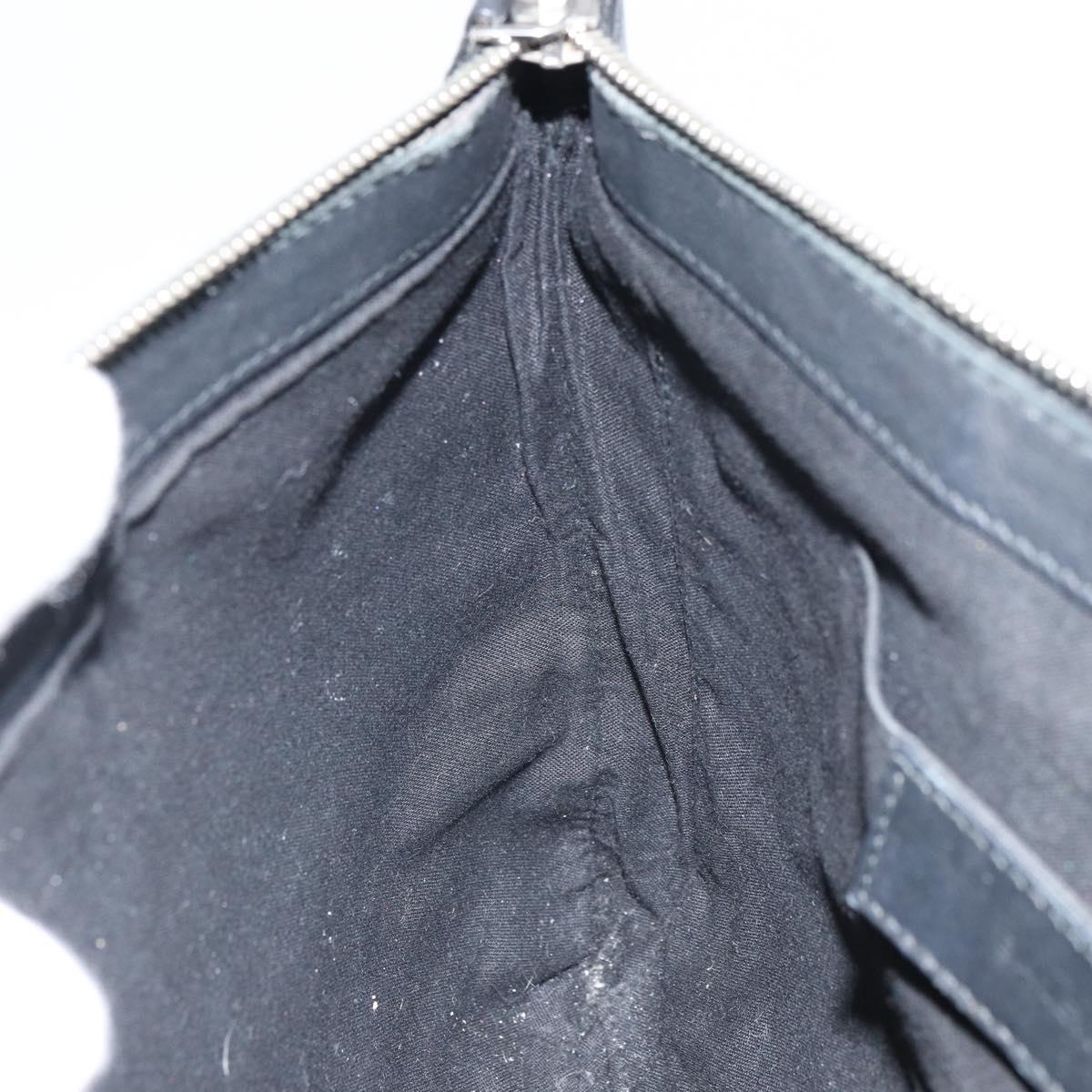 BALENCIAGA Clutch Bag Leather Black Silver 373834 Auth 163272