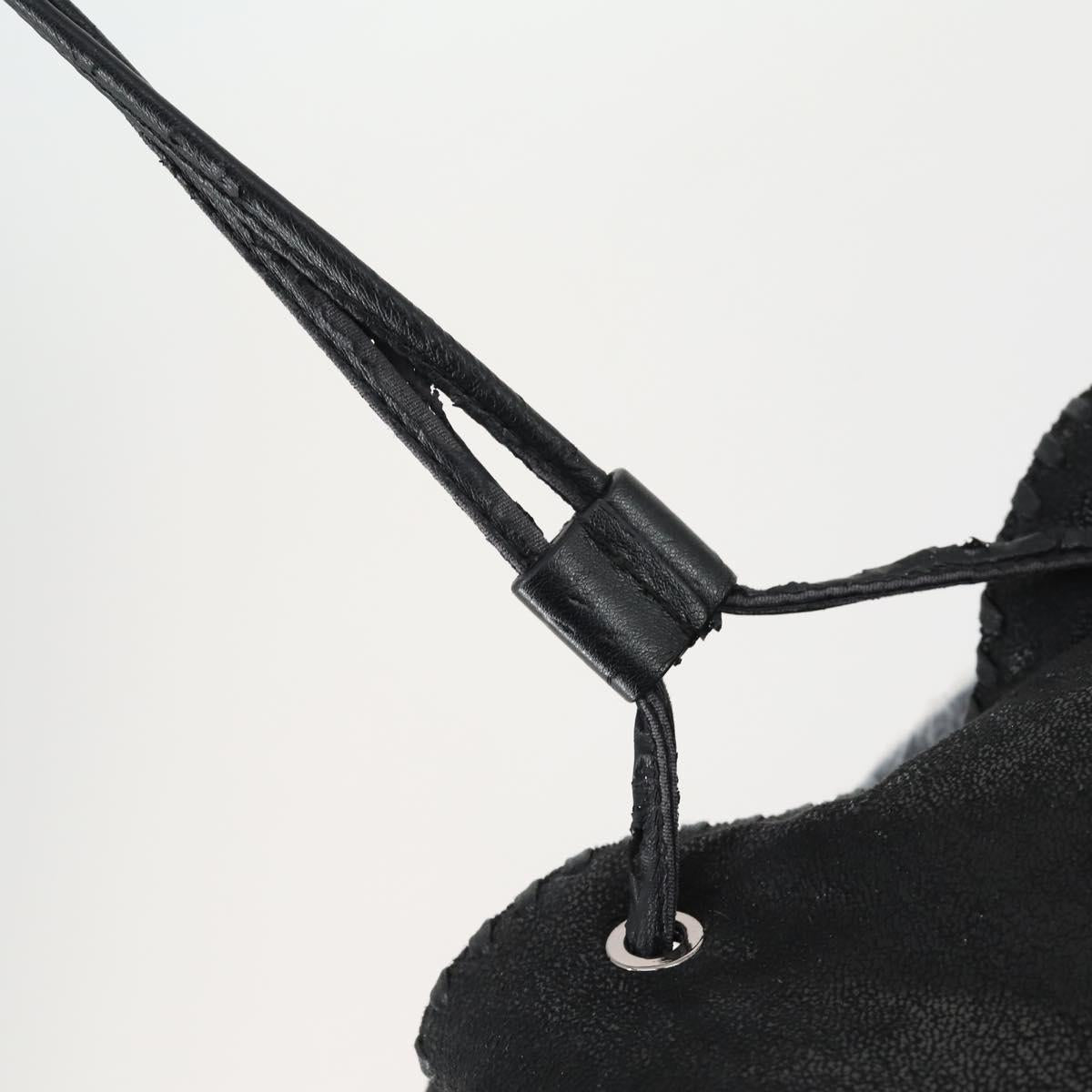 Stella MacCartney Falabella Shoulder Bag polyester Black Silver Auth 163286A