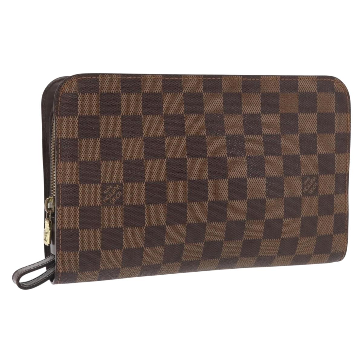 LOUIS VUITTON Damier Ebene Saint Louis Clutch Bag N51993 LV Auth 163301