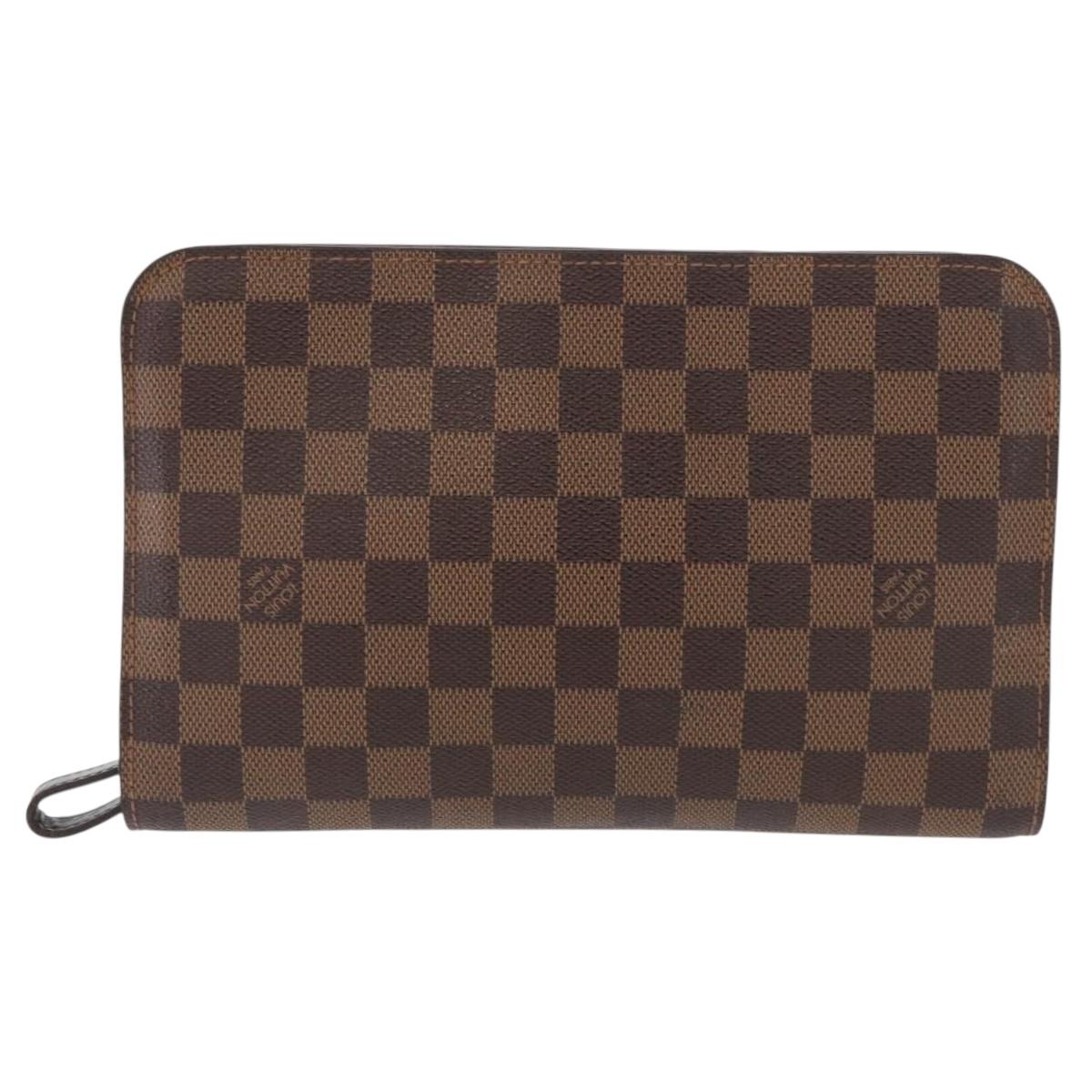 LOUIS VUITTON Damier Ebene Saint Louis Clutch Bag N51993 LV Auth 163301