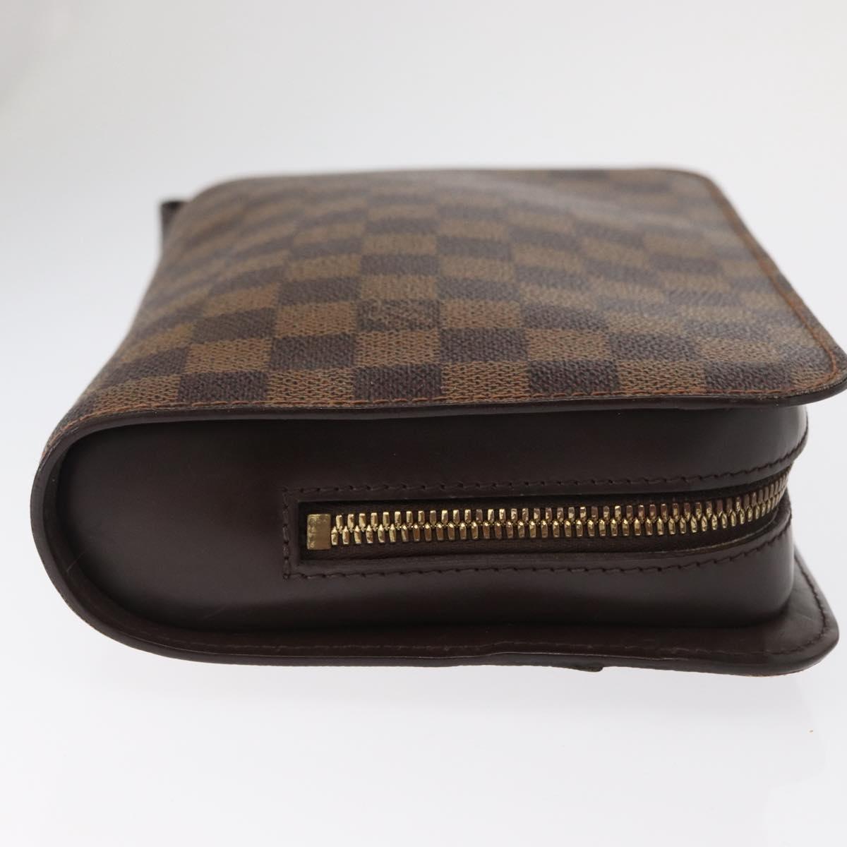 LOUIS VUITTON Damier Ebene Saint Louis Clutch Bag N51993 LV Auth 163301
