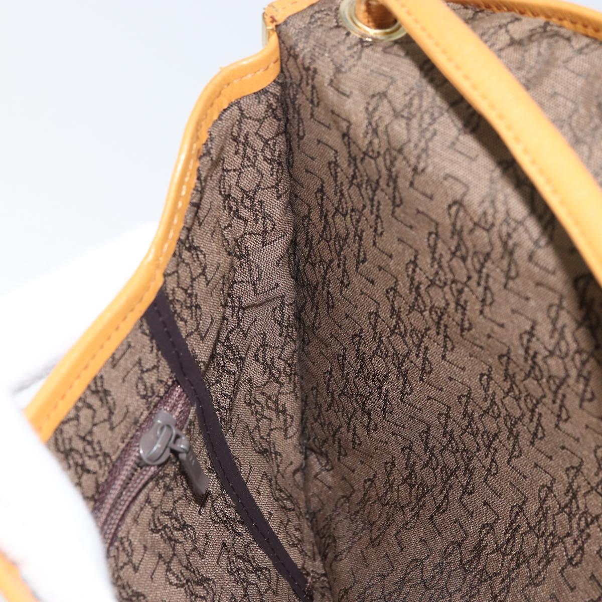 SAINT LAURENT Shoulder Bag PVC Brown Gold Auth 163302