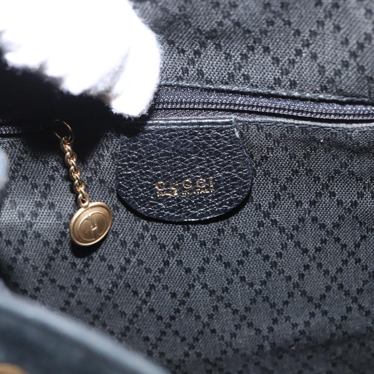GUCCI Bamboo Backpack Suede Black Gold 003 1705 0030 Auth 163304