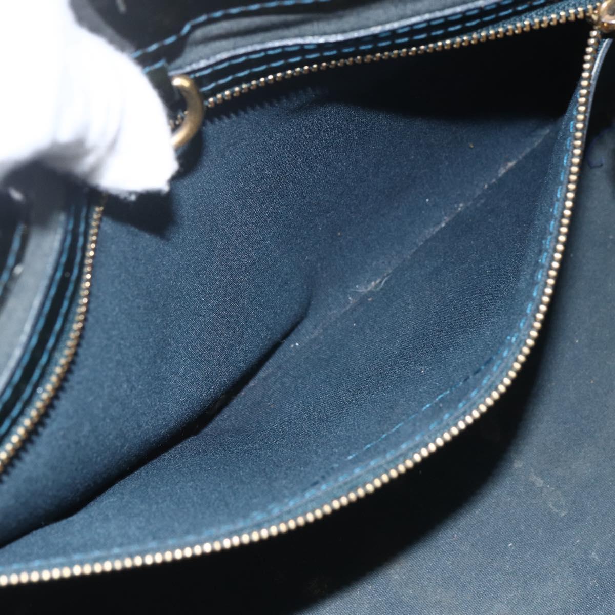 LOUIS VUITTON Monogram Vernis Wilshire PM Bag Blue Galatic M93646 LV Auth 163318