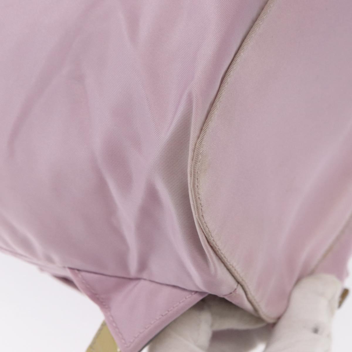 PRADA Backpack Nylon Pink Silver Auth 163327A