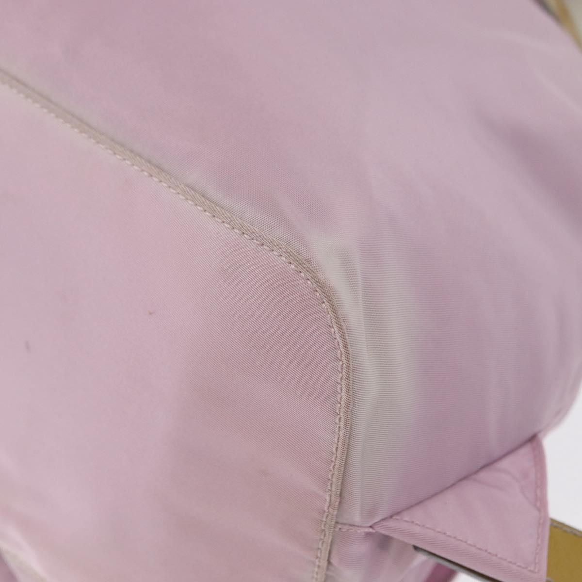 PRADA Backpack Nylon Pink Silver Auth 163327A