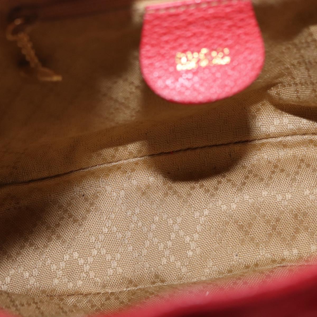 GUCCI Bamboo Backpack Suede Red Gold 003 2034 0030 Auth 163330