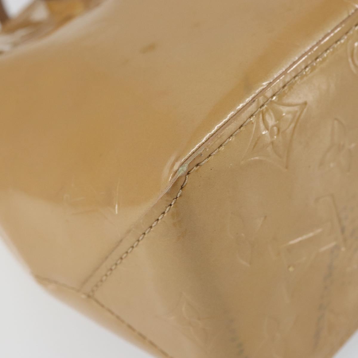 LOUIS VUITTON Monogram Vernis Reade PM Hand Bag Noisette M91334 LV Auth 163334
