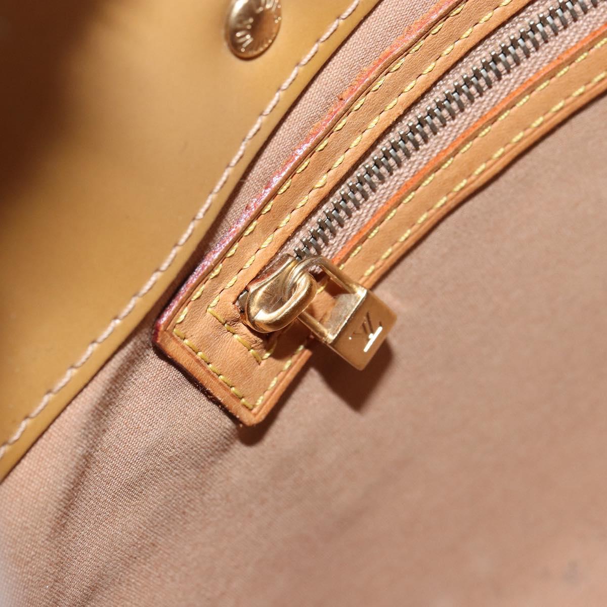 LOUIS VUITTON Monogram Vernis Reade PM Hand Bag Noisette M91334 LV Auth 163334