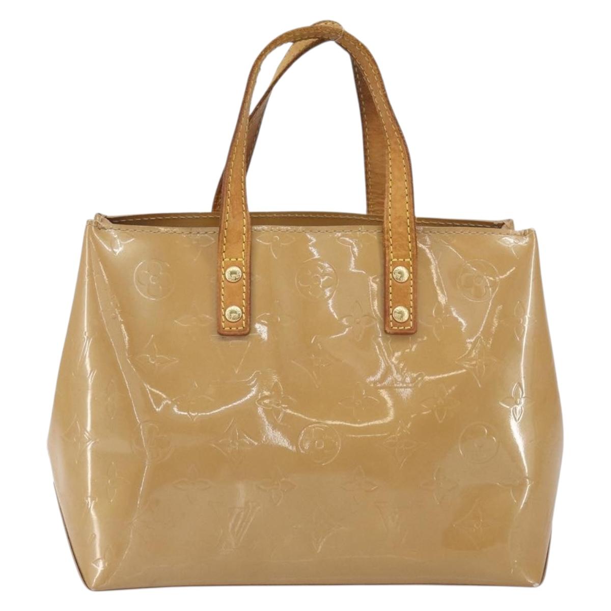 LOUIS VUITTON Monogram Vernis Reade PM Hand Bag Noisette M91334 LV Auth 163334