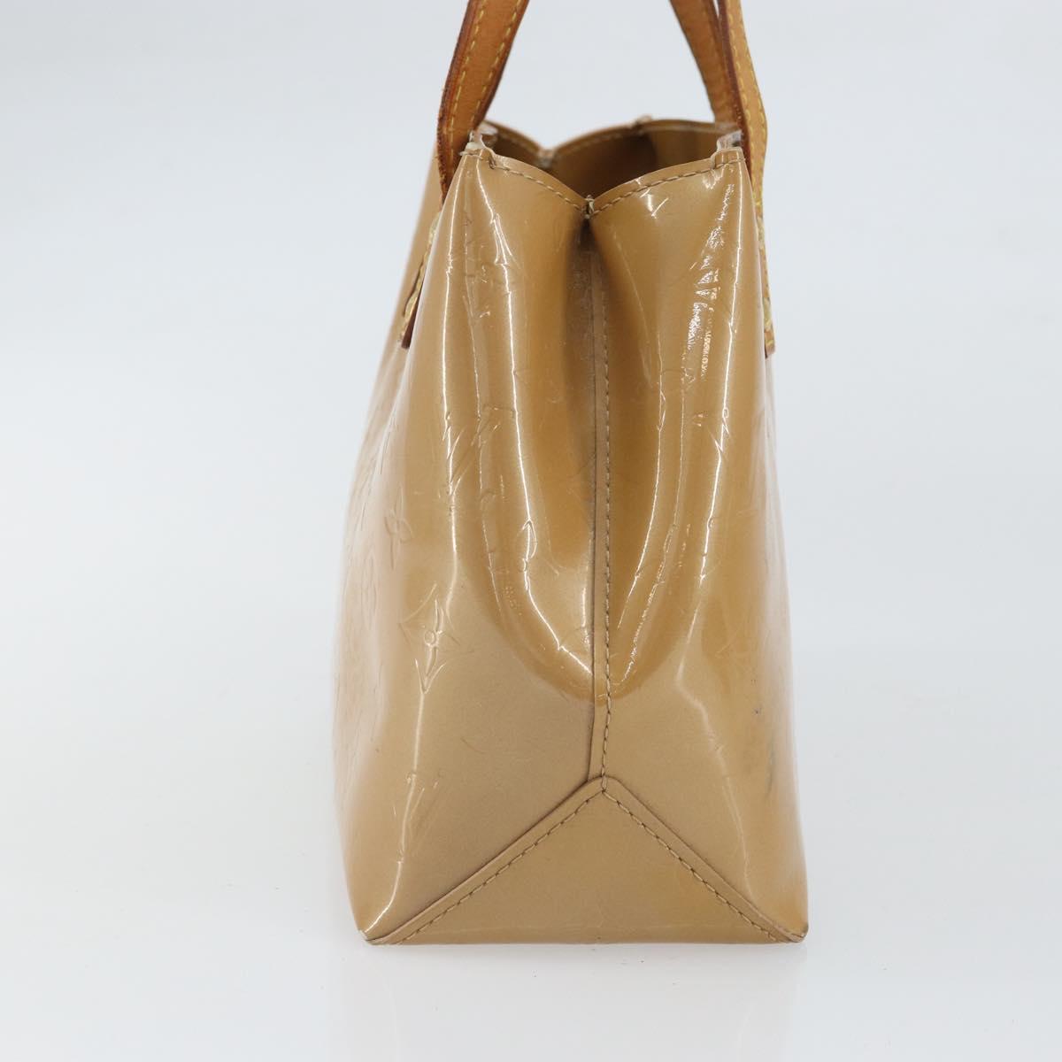 LOUIS VUITTON Monogram Vernis Reade PM Hand Bag Noisette M91334 LV Auth 163334