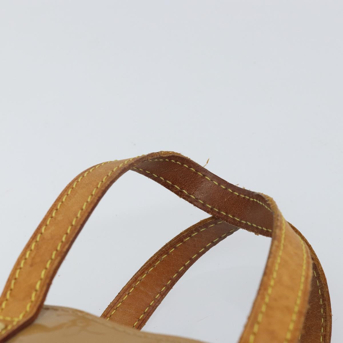 LOUIS VUITTON Monogram Vernis Reade PM Hand Bag Noisette M91334 LV Auth 163334