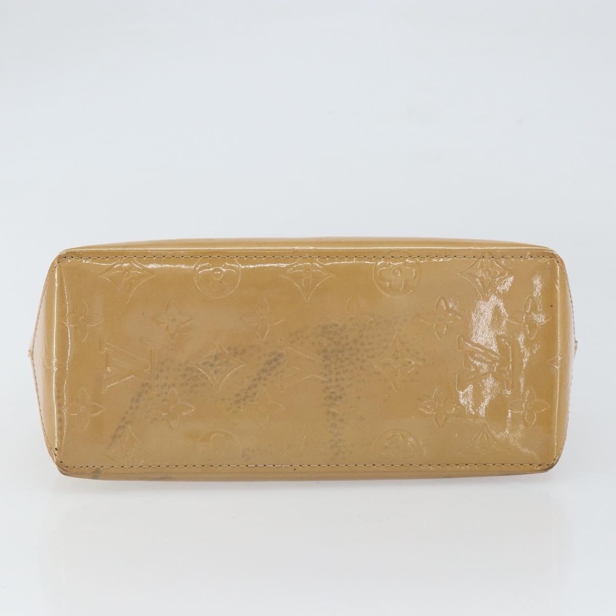 LOUIS VUITTON Monogram Vernis Reade PM Hand Bag Noisette M91334 LV Auth 163334