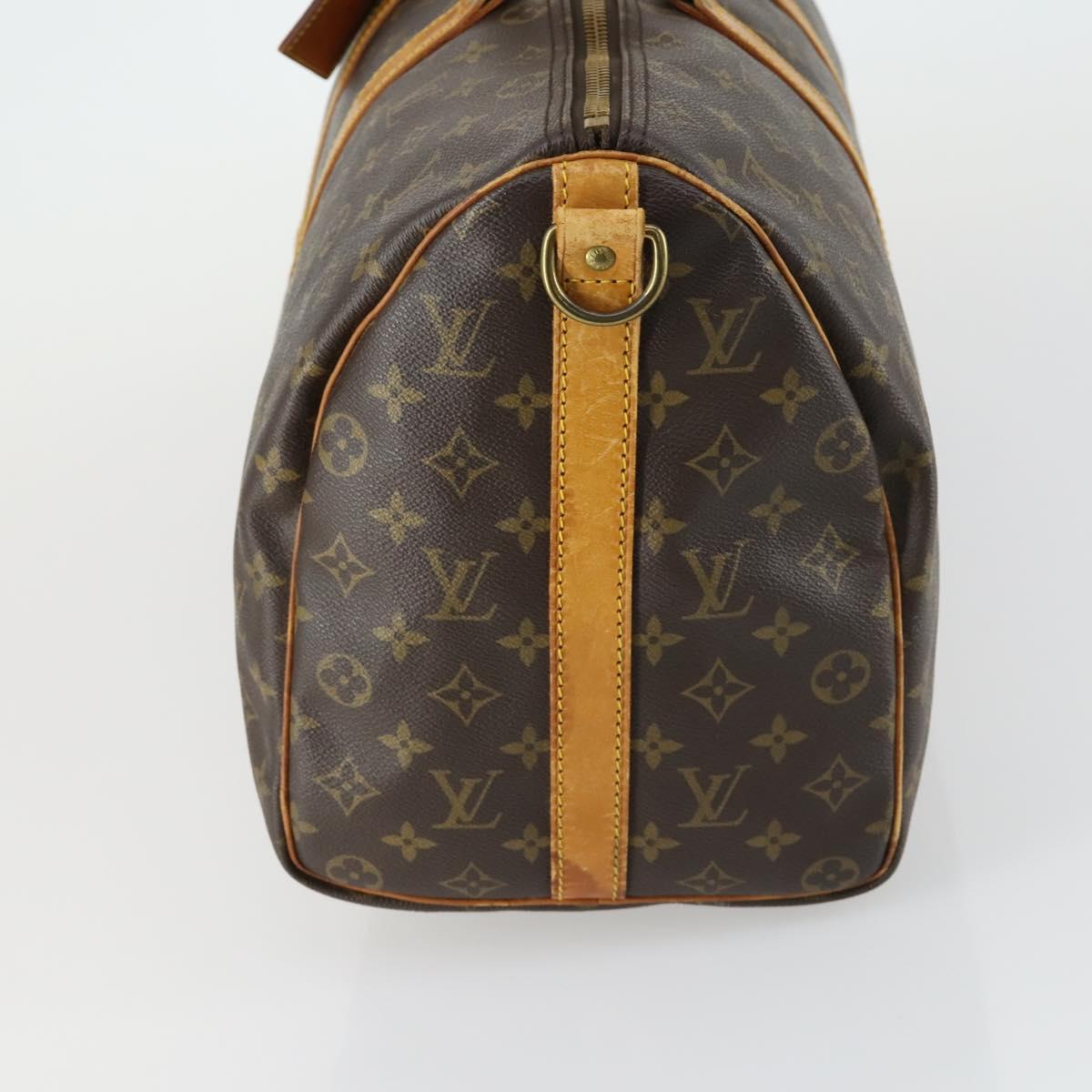 LOUIS VUITTON Monogram Keepall Bandouliere 45 Boston Bag M41418 LV Auth 163337