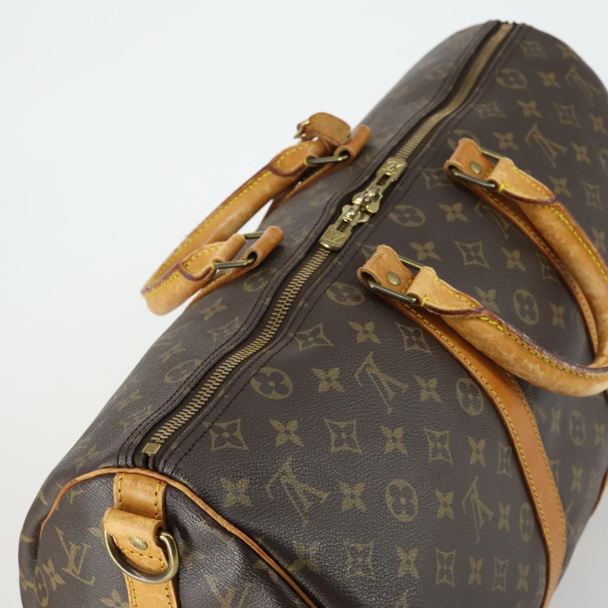 LOUIS VUITTON Monogram Keepall Bandouliere 45 Boston Bag M41418 LV Auth 163337