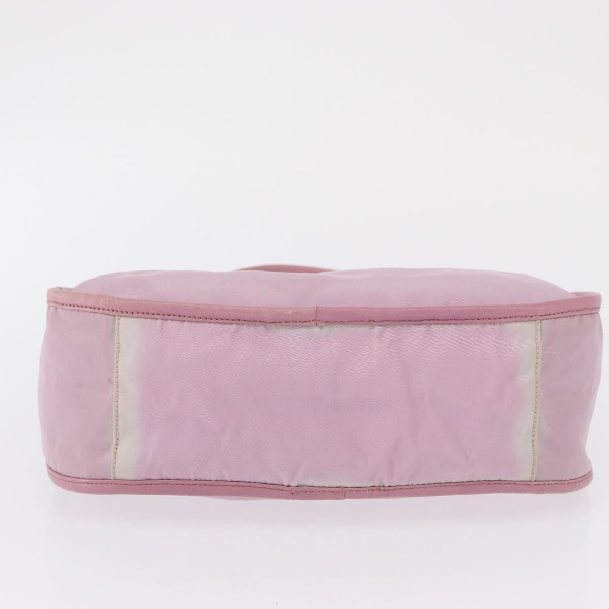PRADA Hand Bag Nylon Pink Auth 163349