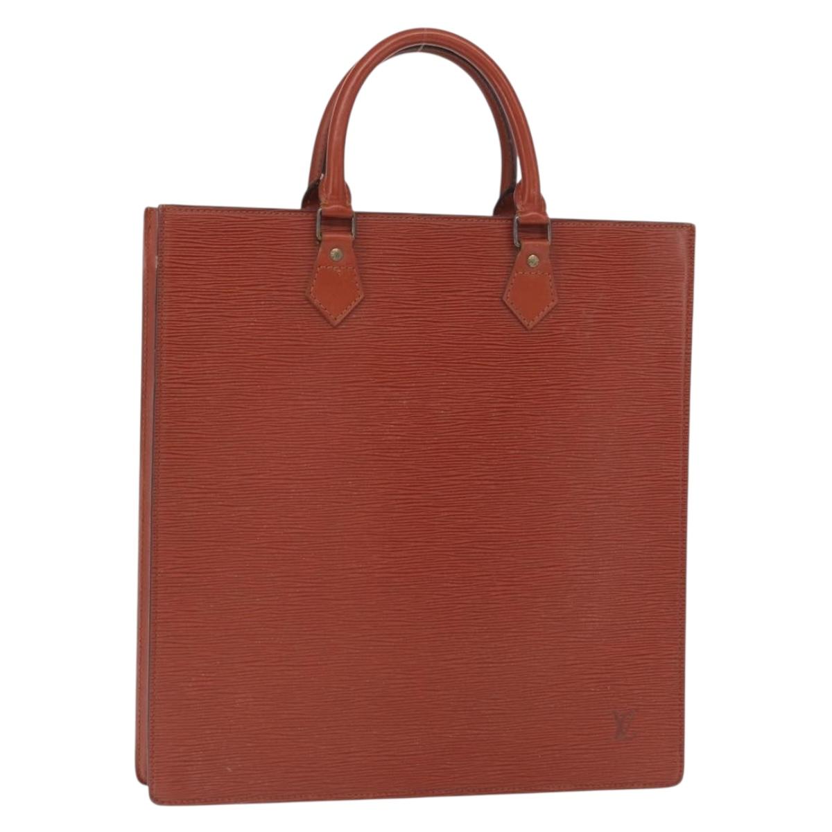 LOUIS VUITTON Epi Sac Plat Hand Bag Brown M52073 LV Auth 163352