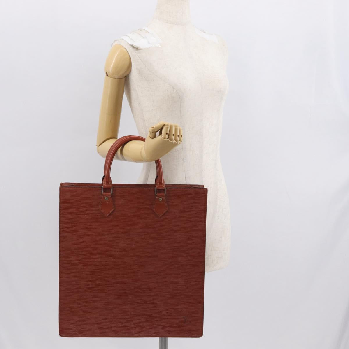 LOUIS VUITTON Epi Sac Plat Hand Bag Brown M52073 LV Auth 163352