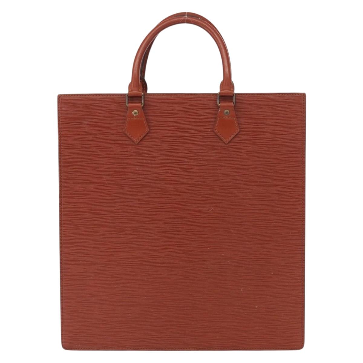 LOUIS VUITTON Epi Sac Plat Hand Bag Brown M52073 LV Auth 163352