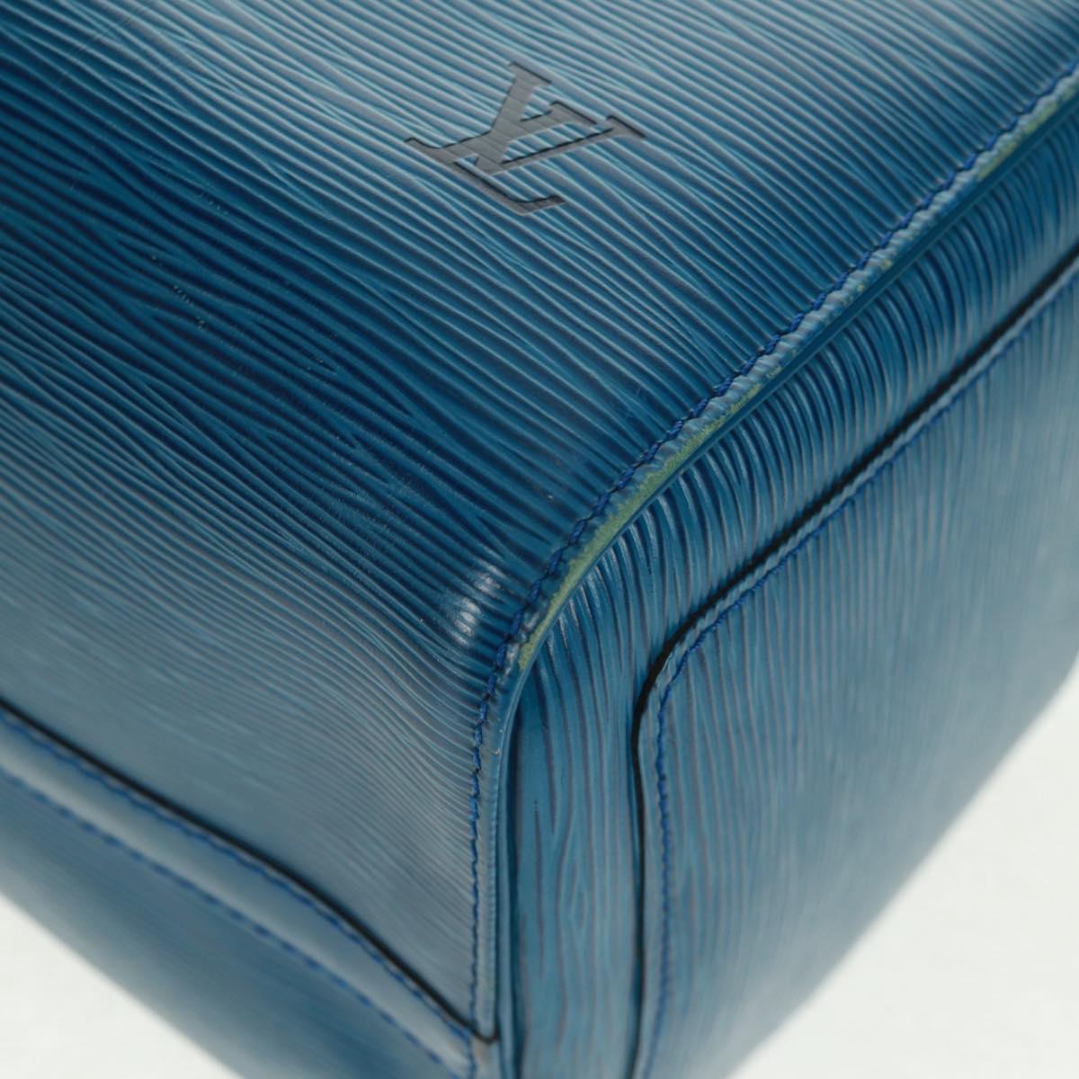 LOUIS VUITTON Epi Speedy 35 Hand Bag Toledo Blue M42995 LV Auth 163363V