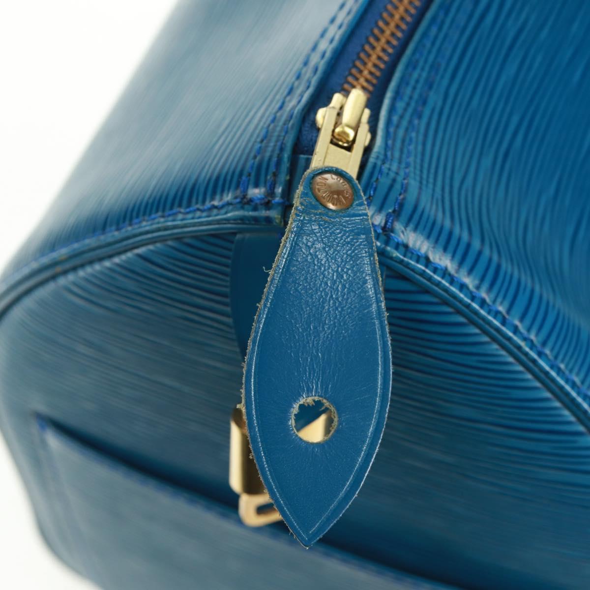 LOUIS VUITTON Epi Speedy 35 Hand Bag Toledo Blue M42995 LV Auth 163363V