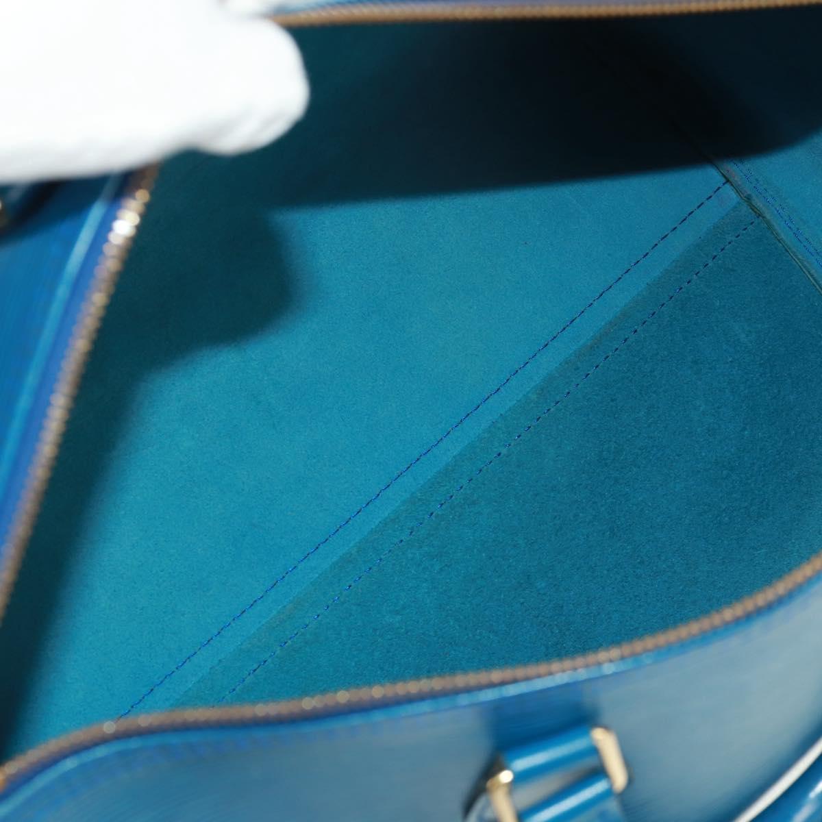 LOUIS VUITTON Epi Speedy 35 Hand Bag Toledo Blue M42995 LV Auth 163363V