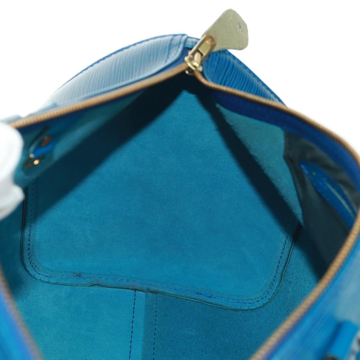 LOUIS VUITTON Epi Speedy 35 Hand Bag Toledo Blue M42995 LV Auth 163363V