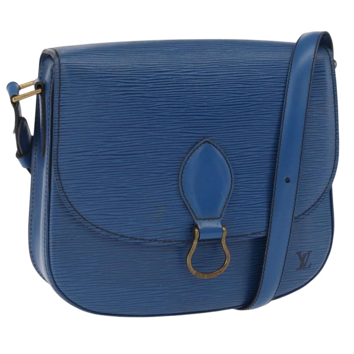 LOUIS VUITTON Epi Saint Cloud GM Shoulder Bag Toledo Blue M52195 LV Auth 163371