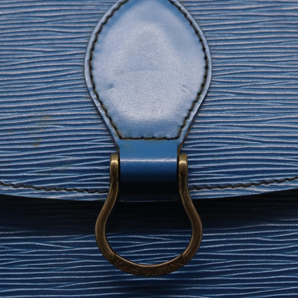 LOUIS VUITTON Epi Saint Cloud GM Shoulder Bag Toledo Blue M52195 LV Auth 163371