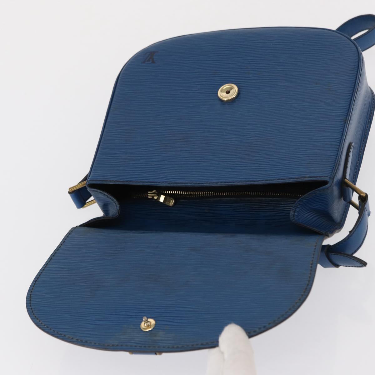 LOUIS VUITTON Epi Saint Cloud GM Shoulder Bag Toledo Blue M52195 LV Auth 163371