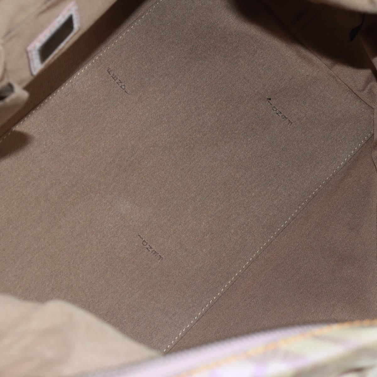 FENDI Zucca Canvas Tote Bag Beige Auth 163374V