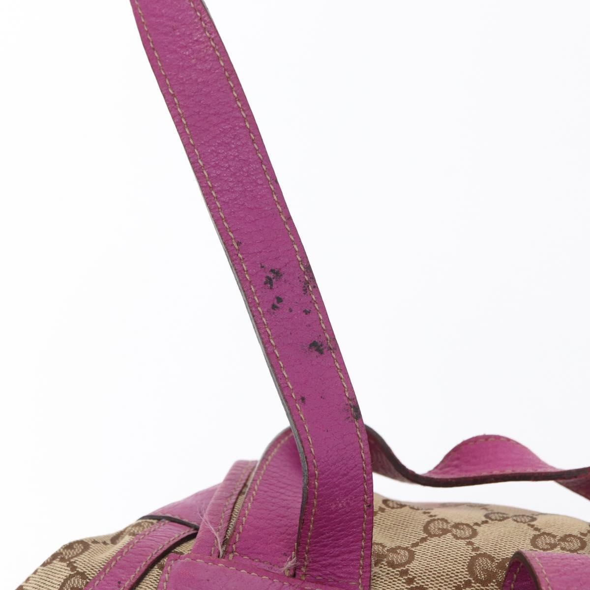 GUCCI GG Canvas Abbey Backpack Beige Gold 141642 Auth 163377