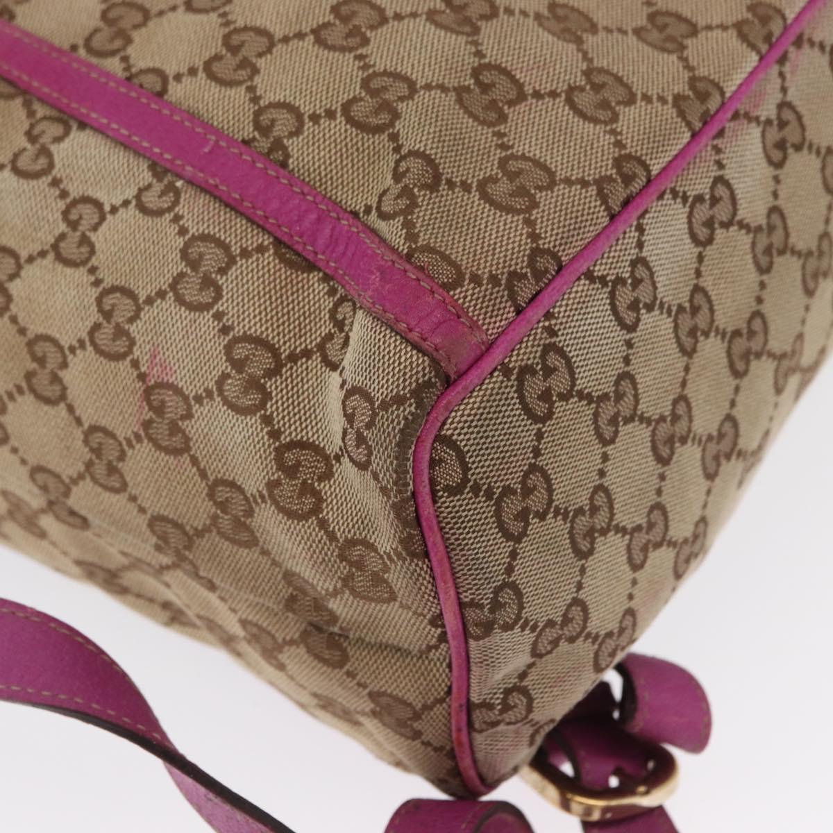 GUCCI GG Canvas Abbey Backpack Beige Gold 141642 Auth 163377