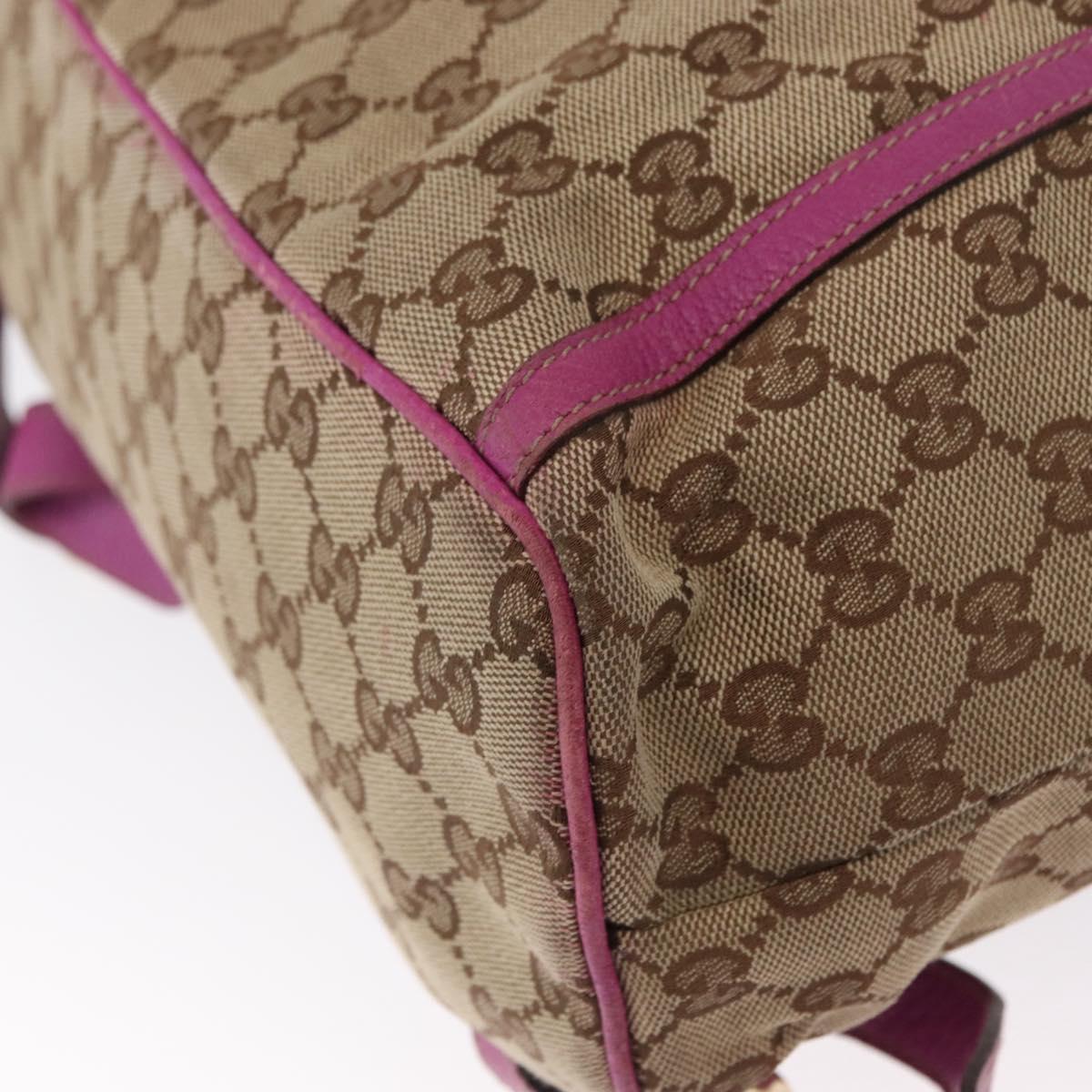 GUCCI GG Canvas Abbey Backpack Beige Gold 141642 Auth 163377