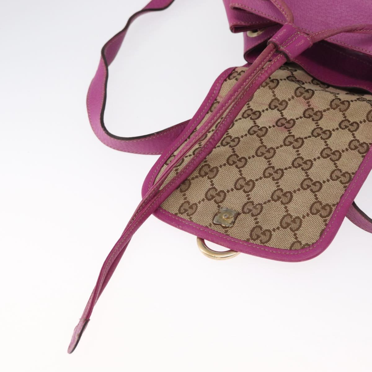 GUCCI GG Canvas Abbey Backpack Beige Gold 141642 Auth 163377