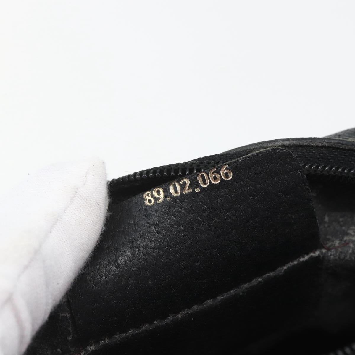 GUCCI GG Supreme Web Sherry Line Bag PVC Black Gold 89 02 066 Auth 163380