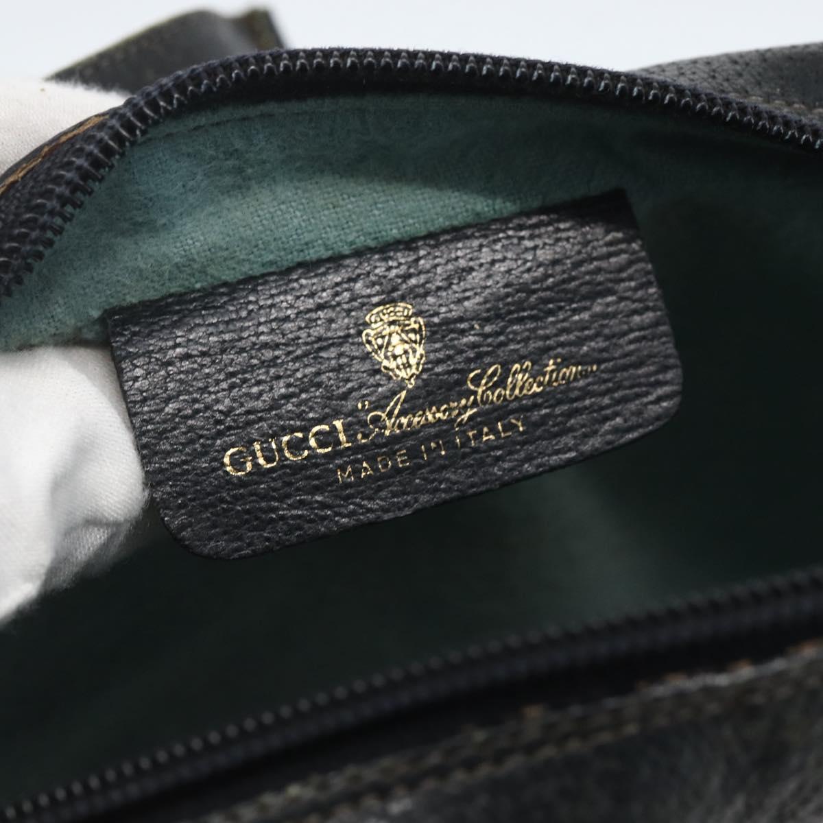 GUCCI GG Supreme Sherry Line Shoulder Bag PVC Navy Gold 75 02 004 Auth 163381