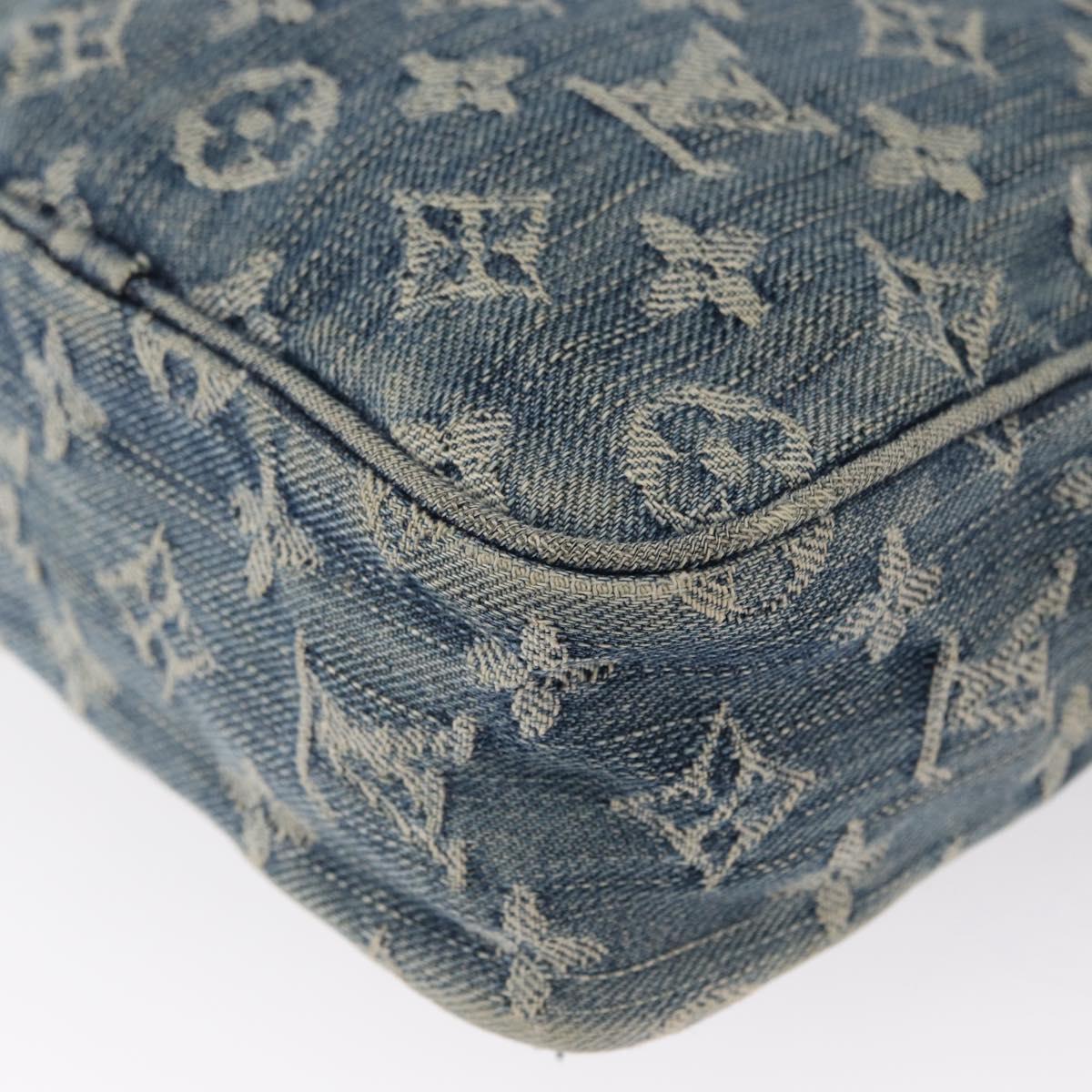 LOUIS VUITTON Monogram Denim Camera Bag Shoulder Bag Blue M95348 LV Auth 163385A